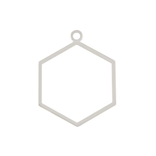 Silver Hexagon Connectors by Bead Landing&#x2122;